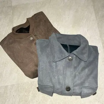 mitis 여성용 스웨이드 분또 블루종/분또 바시티 자켓 M