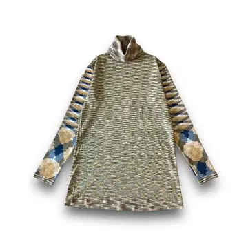 빈티지 미쏘니 엉덩이 덮는 튜닉 터틀 니트 이탈리아제