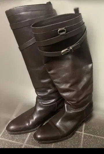 SARTORE 사이즈 38 사토레 다크 브라운 롱 부츠