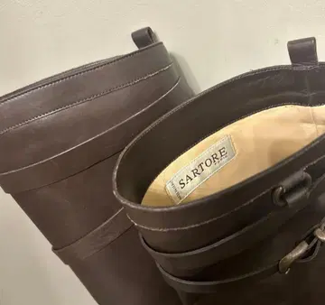 SARTORE 사이즈 38 사토레 다크 브라운 롱 부츠