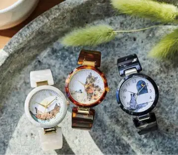 펠리시모 고양이부 뱅글 워치 블랙