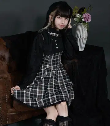 Pal elfy 하트 버튼 초커풍 원피스