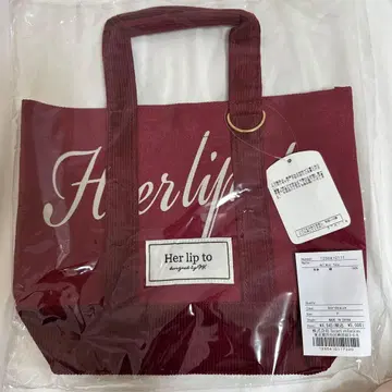 미사용 새상품 herlipto mini tote 루미네 토트백 와인