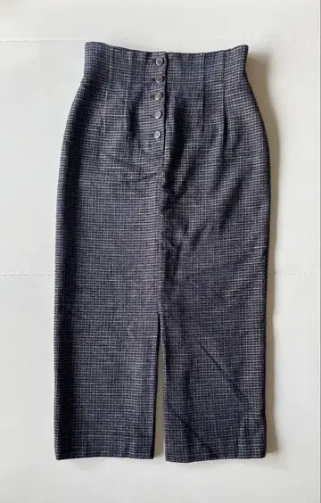 IENA 체크 무늬 하이웨스트 타이트 스커트