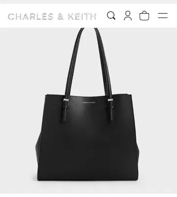 찰스앤키스 블랙 출퇴근 토트백