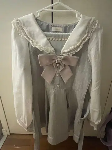 하자품 LIZLISA 세일러 카라 셋업 그레이