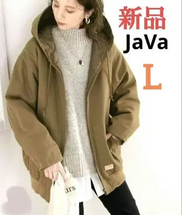 새상품 JaVa 퀼팅 코튼 후드 부착 블루종