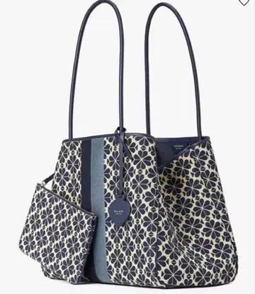 케이트 스페이드 스페이드 플라워 자카드 토트 파우치 포함