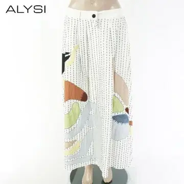 새상품 알리시 ALYSI 롱 스커트 42 ESK724 L 사이즈 플레어