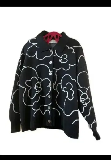 HARE 라인 가라 니트 셔츠 가디건 하레