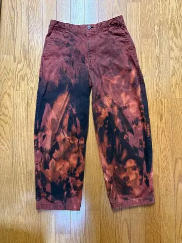 타이다이풍 빨검 워크 팬츠 USED