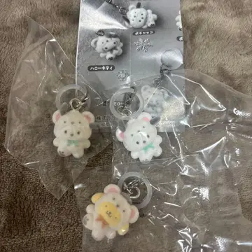 산리오 포근포근 스노우 표시 액세서리 포차코 폼폼푸딩