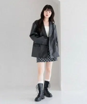 Heather 가죽 자켓