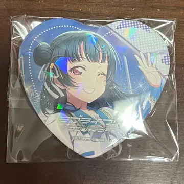 하트형 홀로그램 캔뱃지 스쿠페스 츠시마 요시코