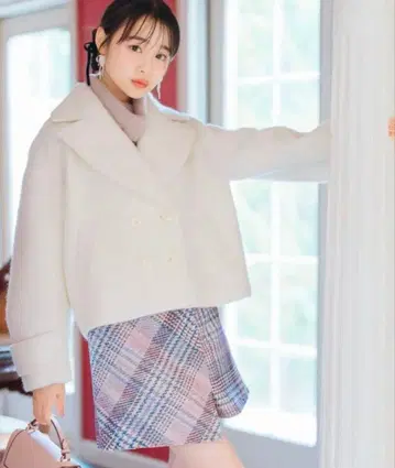 WILLSELECTION W 버튼 샤기 숏코트