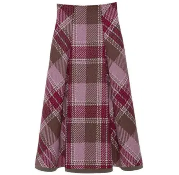 스나이델 로빙 체크 스커트 핑크 0 사이즈 새상품급