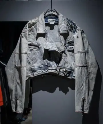 구제 의류 짧은 기장 데님 라이더 자켓