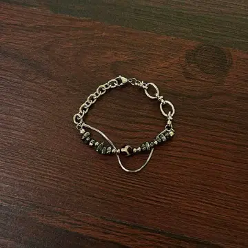 실버 비즈 체인 팔찌