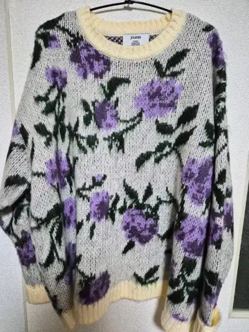 jouetie 꽃 패턴 니트 스웨터 긴팔