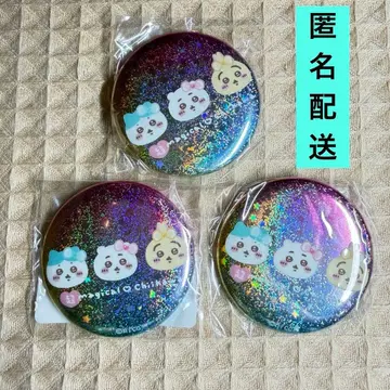 치이카와 (먼작귀) 초 마법 홀로그램 캔뱃지 쪼꼬미 얼굴 하치와레 토끼