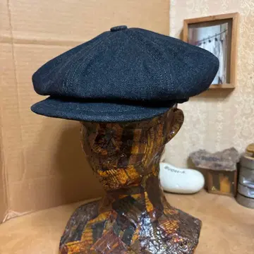 데님 헌팅 캡 (8패널) (원 워시)