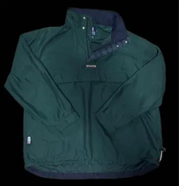 CHAPS 다크 그린 하프 지퍼 자켓