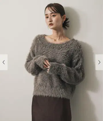 [ 가격 인하 중 ] SENSEOFPLACE 믹스 샤기 스웨터