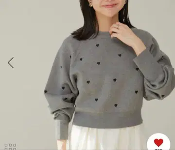 VIS 하트 자수 니트 풀오버 sm2 blue 페플럼 롱 탱크탑 세트