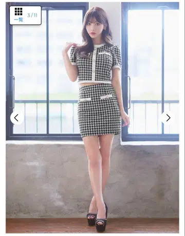 데이지 스토어 하운드투스 체크 미니 셋업 M 사이즈