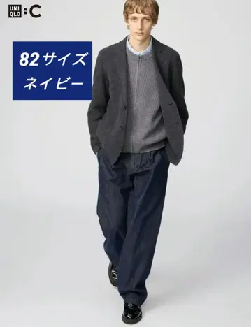 [ 새상품급 ] UNIQLO 턱 스트레이트 데님 팬츠 82 네이비