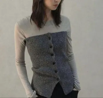 OHOTORO Mixed Tube Knit 뷔스티에