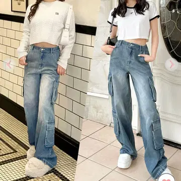 cherimi 카고 데님 팬츠 M LB