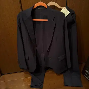 [ 미사용 택 포함 ] UNIQLO 칸도 슬림 팬츠와 자켓 XL 네이비