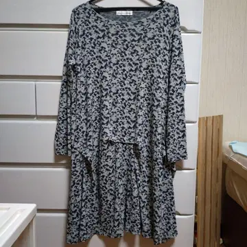 카와이 오카다 카모 패턴 긴팔 원피스 사이즈 LL