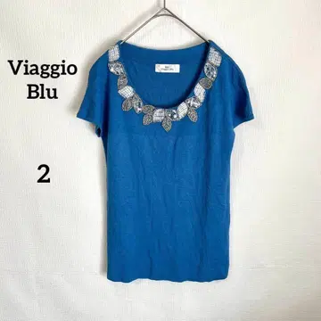 [ 비아지오 블루 ] 니트 2 블루 고급스러운 세련된 스팽글 고급