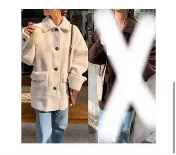 BLATE 보아 뉴앙스 미들 코트 아이보리 즉시 구매 완판템!