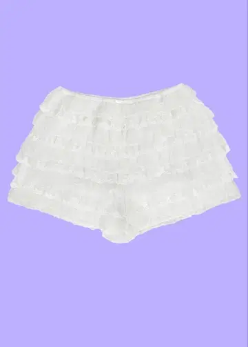 igusa 프릴 미니 스커트 화이트