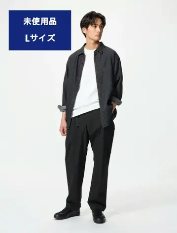 미사용품 유니클로 기어 팬츠 L 사이즈 블랙 카고 팬츠