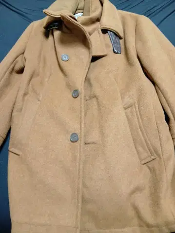 DIVIDER 브라운 더블 브레스트 체스터 코트