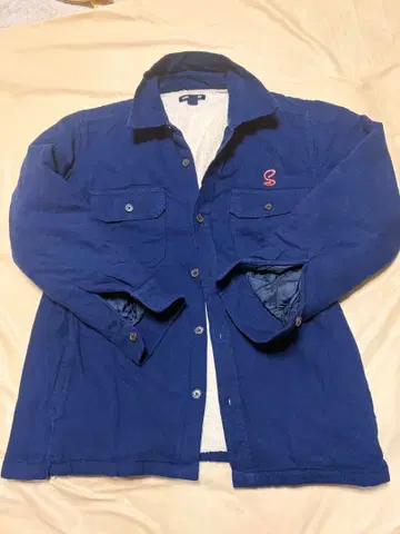 M 사이즈 LANDS'END 랜드엔드제 네이비 보아 라이닝 커버올