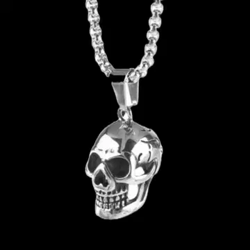 [ N035 ] 남성용 실버 액세서리 해골 목걸이 여성용