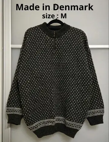 덴마크제 하프 지퍼 그레이 바즈아이 조 M