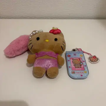 일광화상 키티 카라비너 스트랩 폴더폰 세트