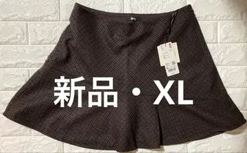 유니클로C 플레어 스코트 다크 브라운 XL