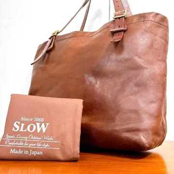 SLOW 슬로우 토트백 다크 브라운 가죽 일본제 비즈니스백