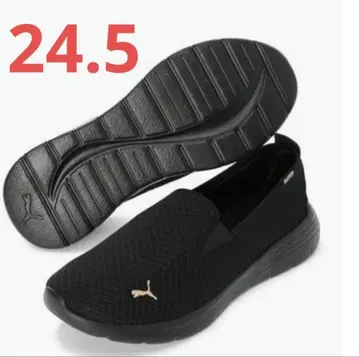 PUMA 플렉스 리뉴 슬립온 24.5 슬립온 블랙 박스 포함