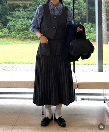 [ 미사용 새상품 ] a.subjjject 플리츠 스커트 셋업