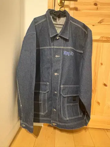 Thug Life 데님 커버올 자켓