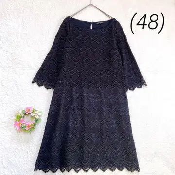 빅 사이즈 새상품급 [23구] 전체 레이스 원피스 (48) 블랙