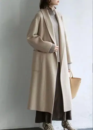 noble 숄카라 리버 코트 super160 울 그레이